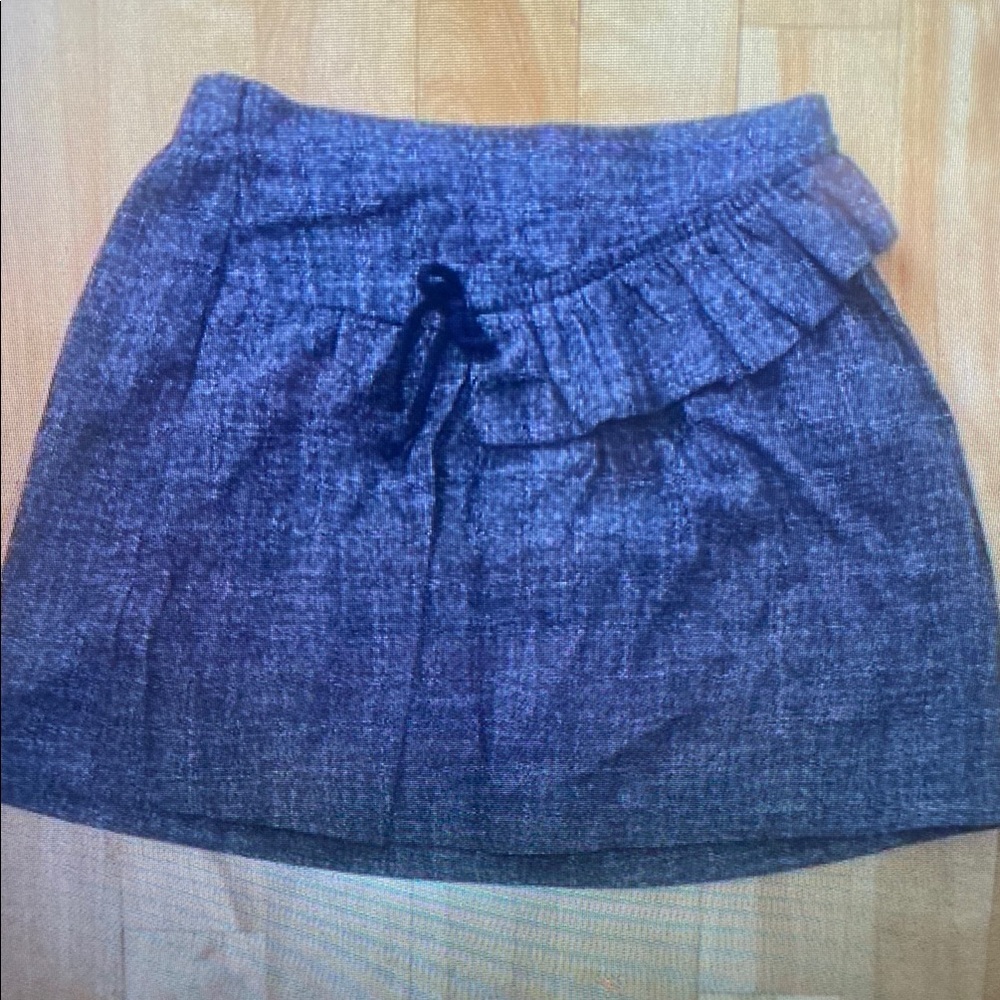 Chic Navy Kids Skirt with Ruffle Detail